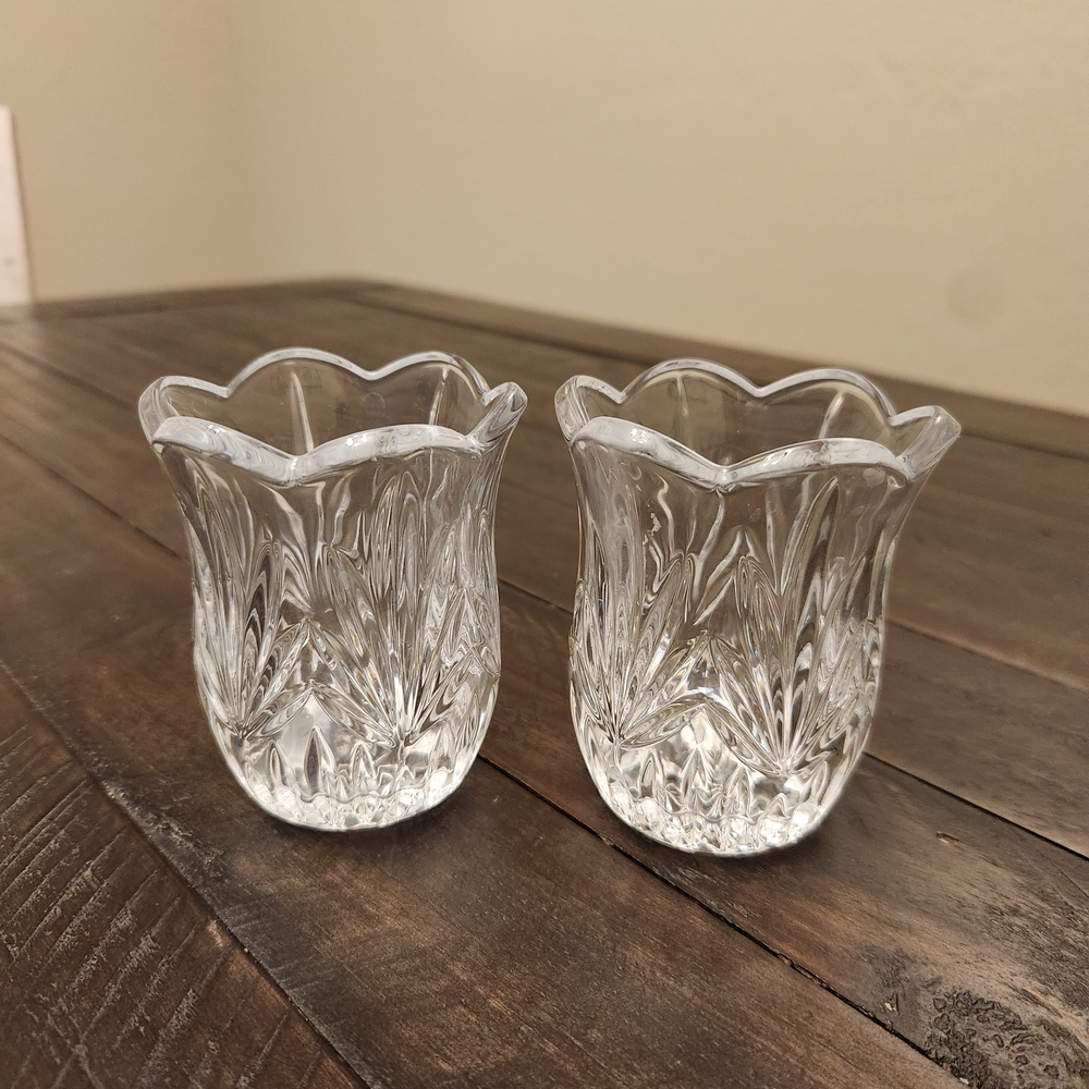 Princess House Royal Highlights crystal votive candle holders